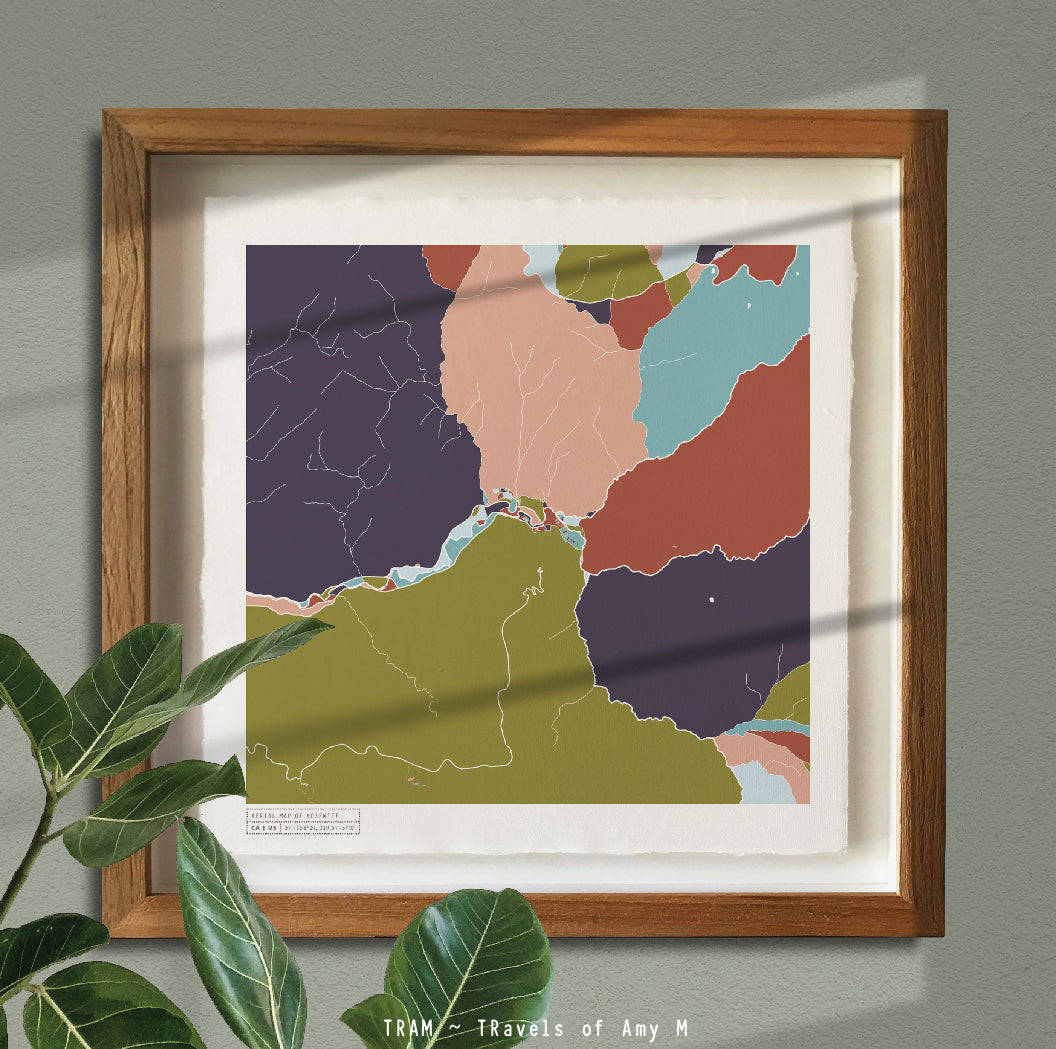 YOSEMITE MAP ART PRINT